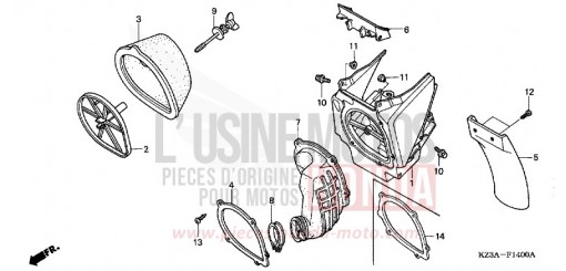 LUFTFILTER (CR250R2-4) CR250R4 de 2004